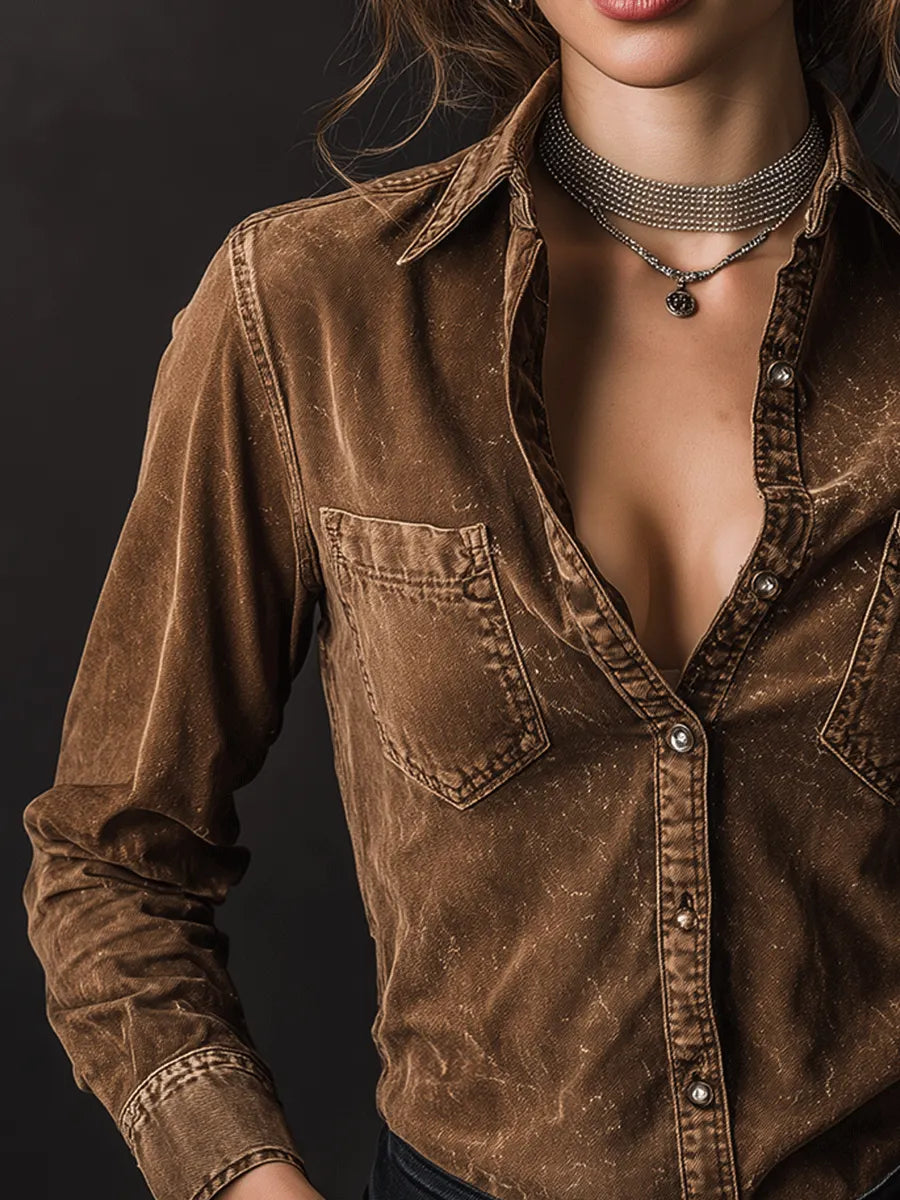 Vintage Shirt in soft, Premium Look