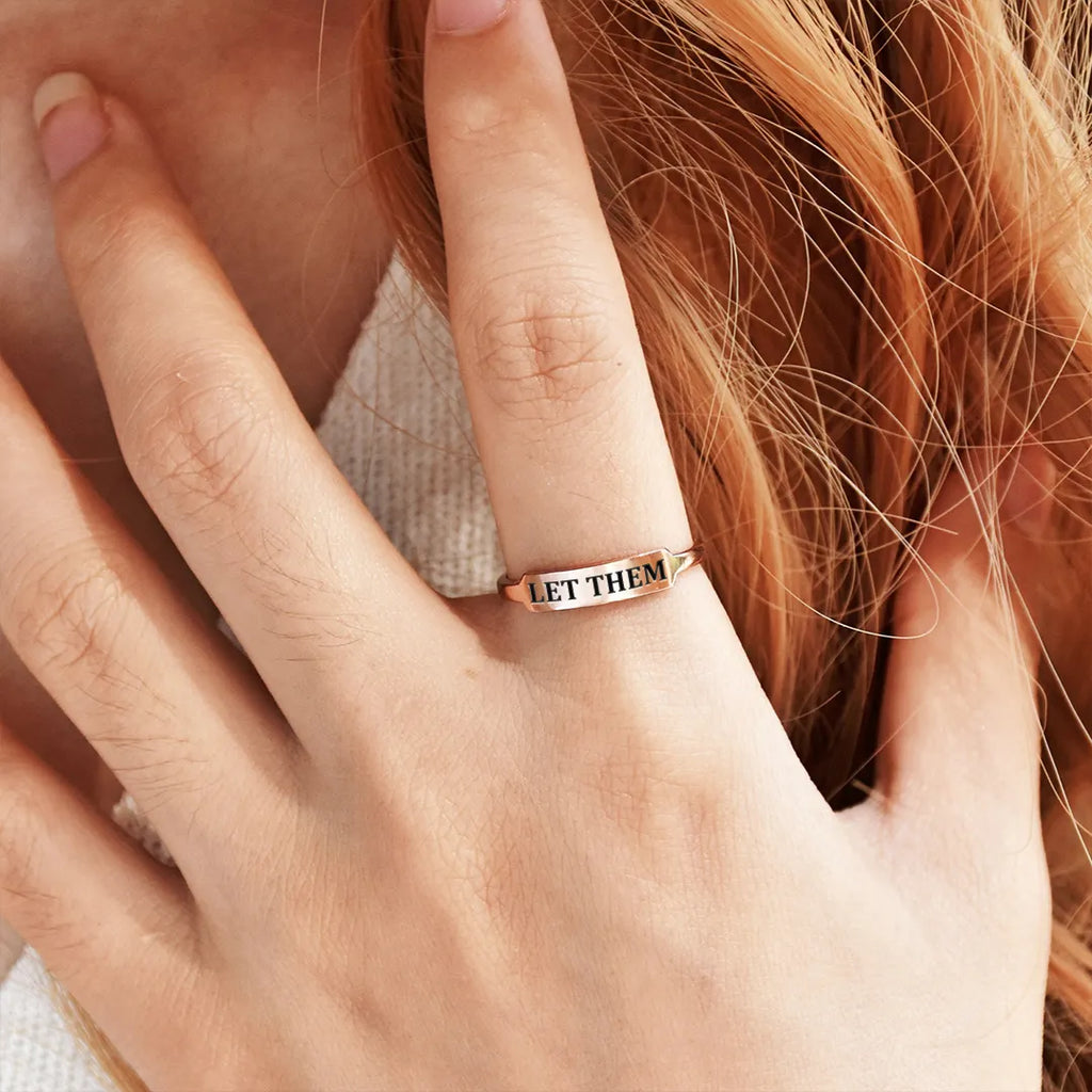 Let Them Dainty Bar Ring
