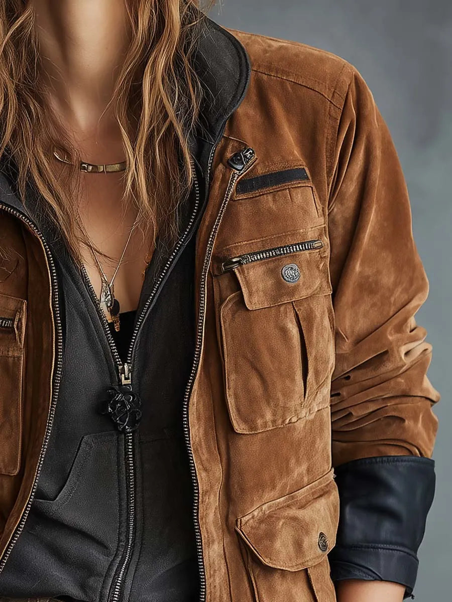 Vintage Jacket in suede, Premium Look