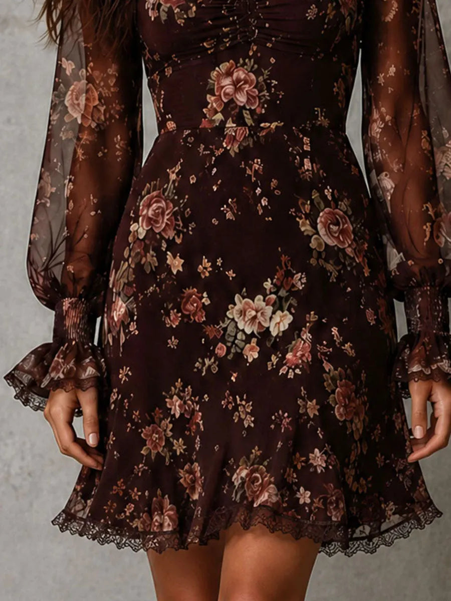 Boho Mini Dress in chiffon, Smart Price