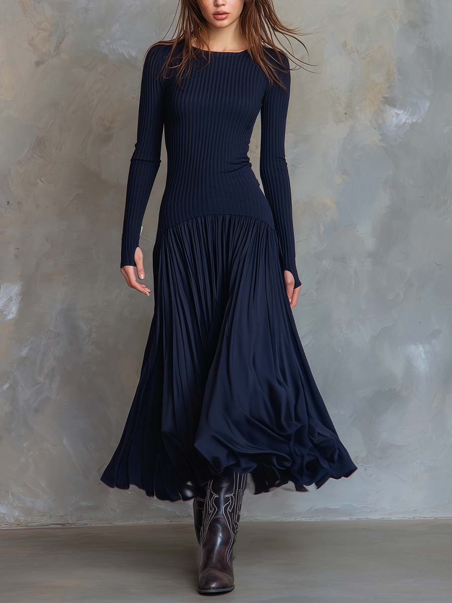 Midi Dress with chiffon – Premium Look