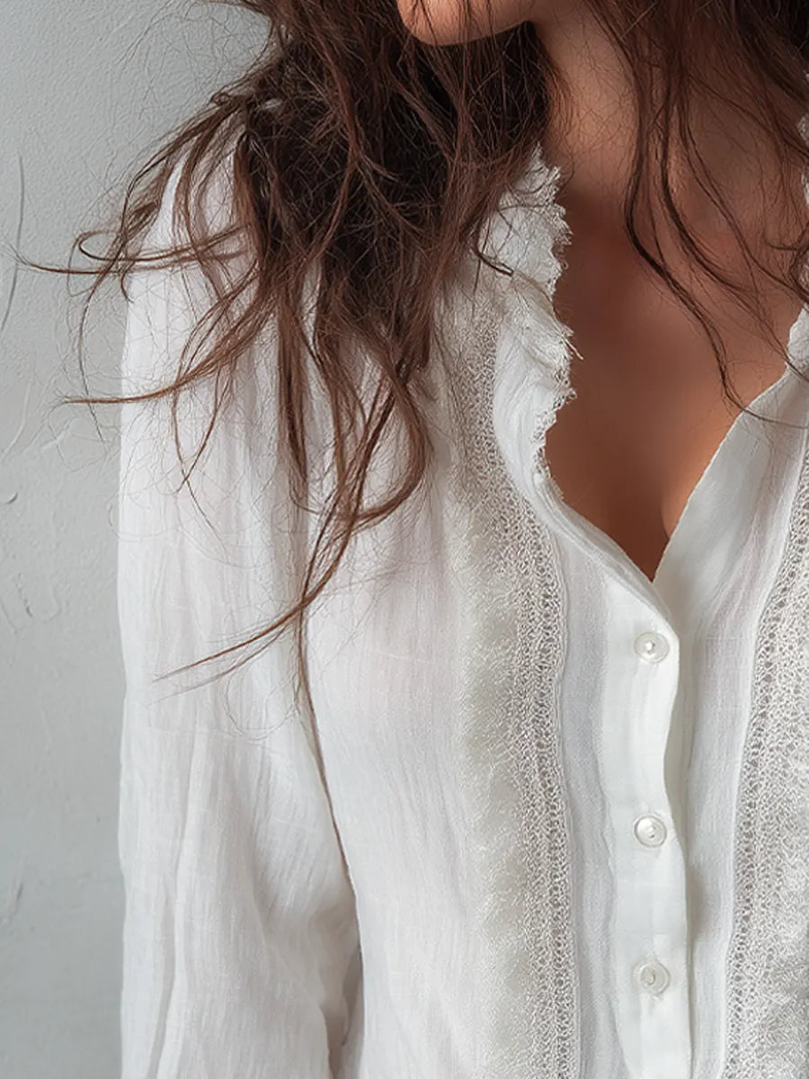 Vintage Blouse in cotton, Premium Look