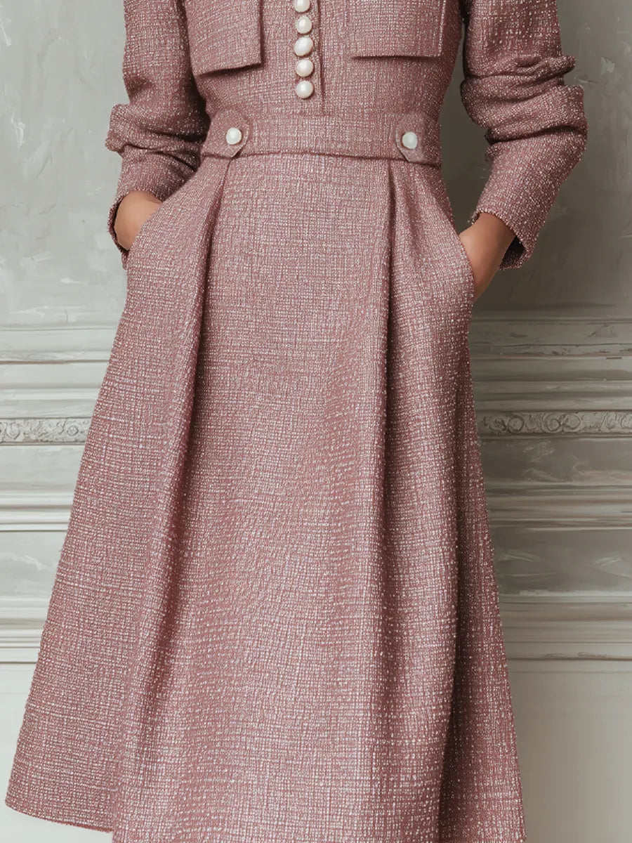 Vintage Midi Dress in premium, Designer Aesthetic