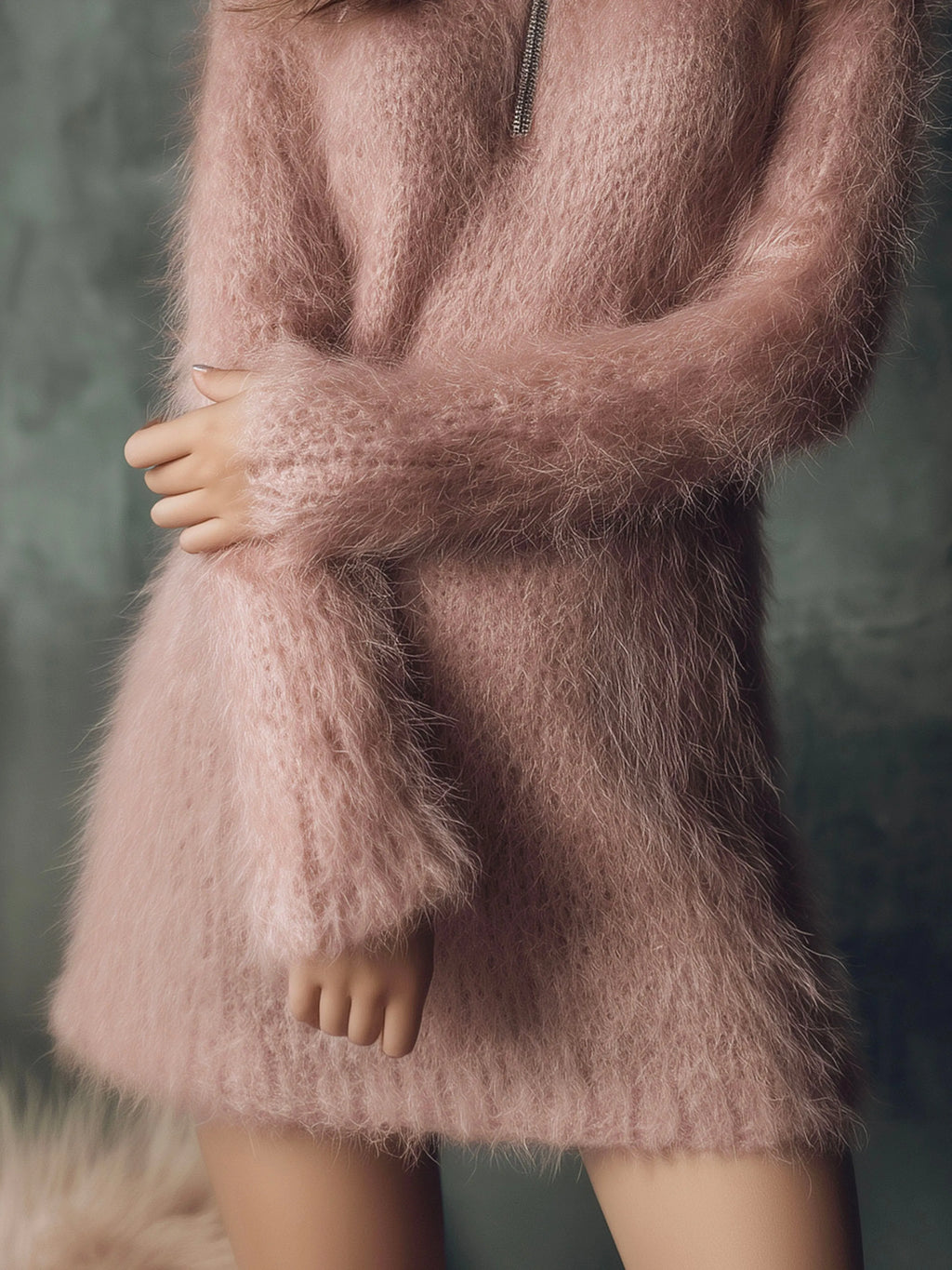 Chic Mini Dress in soft knit, Premium Look