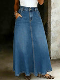 Women's Denim Long Skirt
