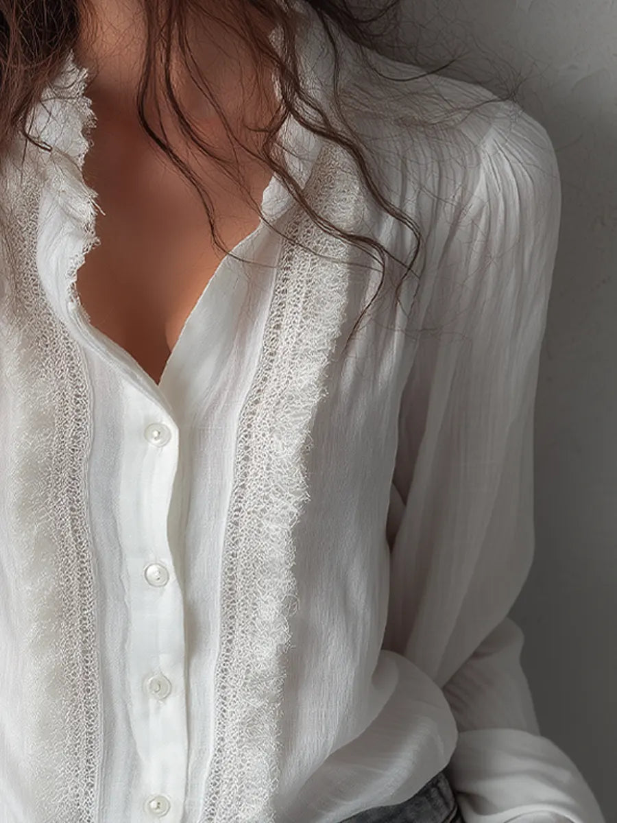 Vintage Blouse in cotton, Premium Look
