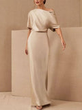 Temperament Strapless Elegant Satin Women's Gowns