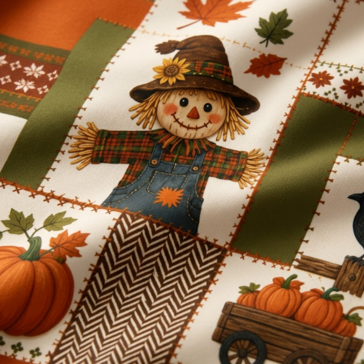 Chaotic Club Pumpkin Patchwork Halloween Cardigan