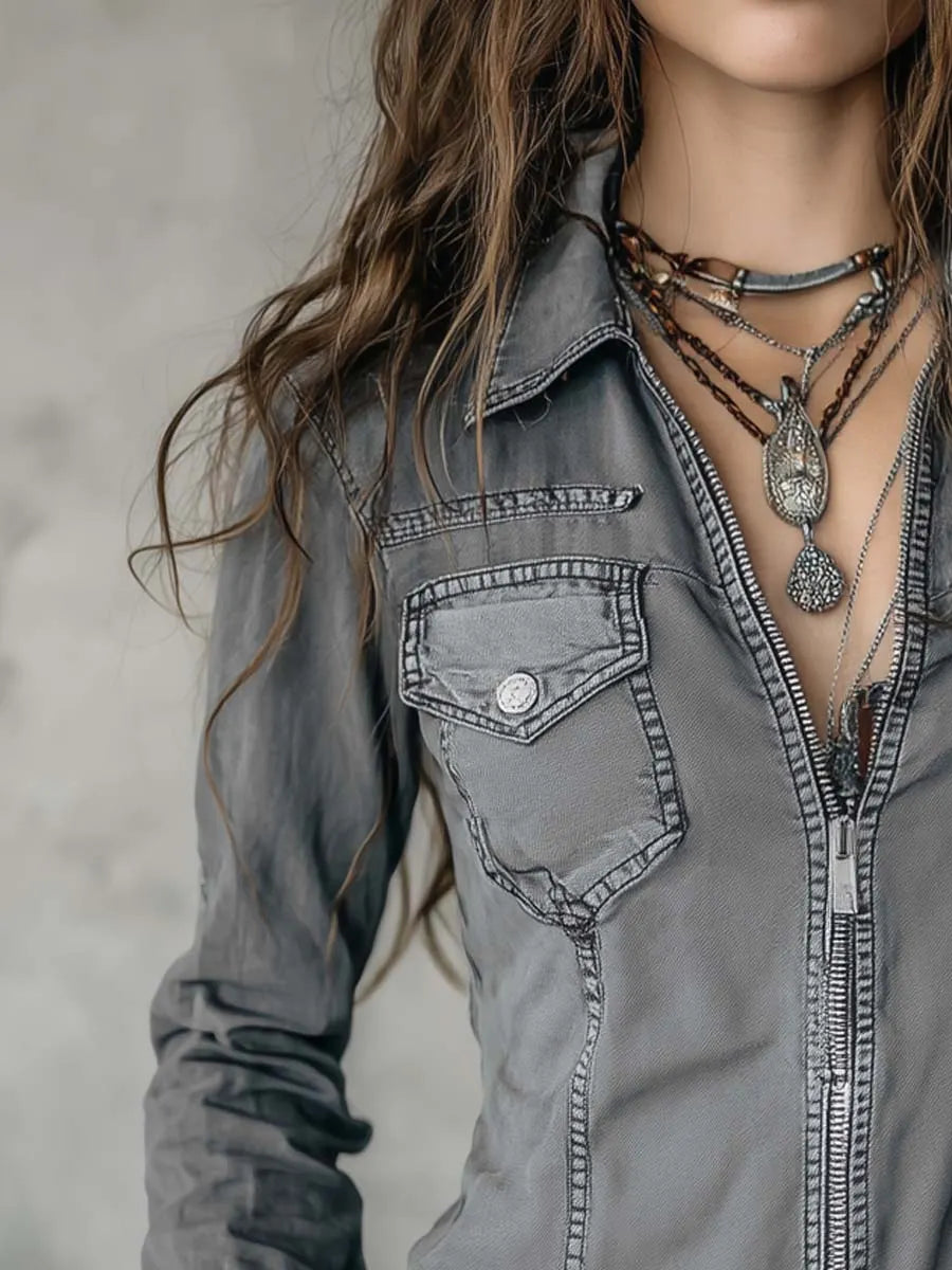 Blouse That Flatters – Retro & denim