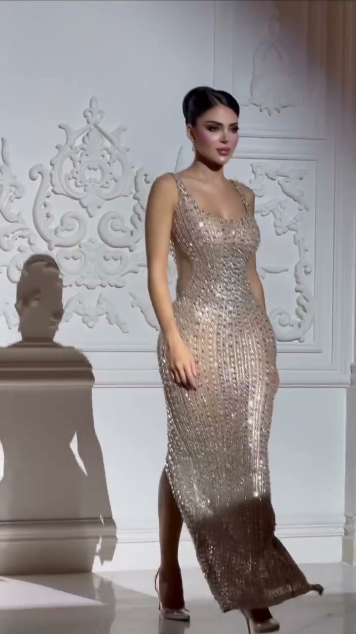 champagne-beaded-mesh-gown-scoop-neck-fitted-maxi-dress