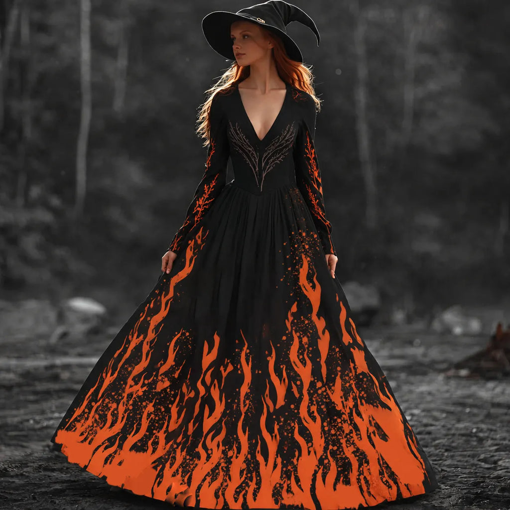 Spooky-Cute Maxi Dress – Halloween Favorite