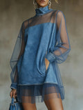 Mini Dress with denim – Smart Price