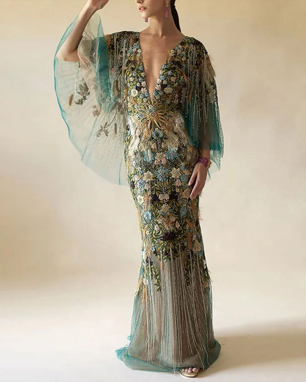 Hand Embroidered Customized Gowns