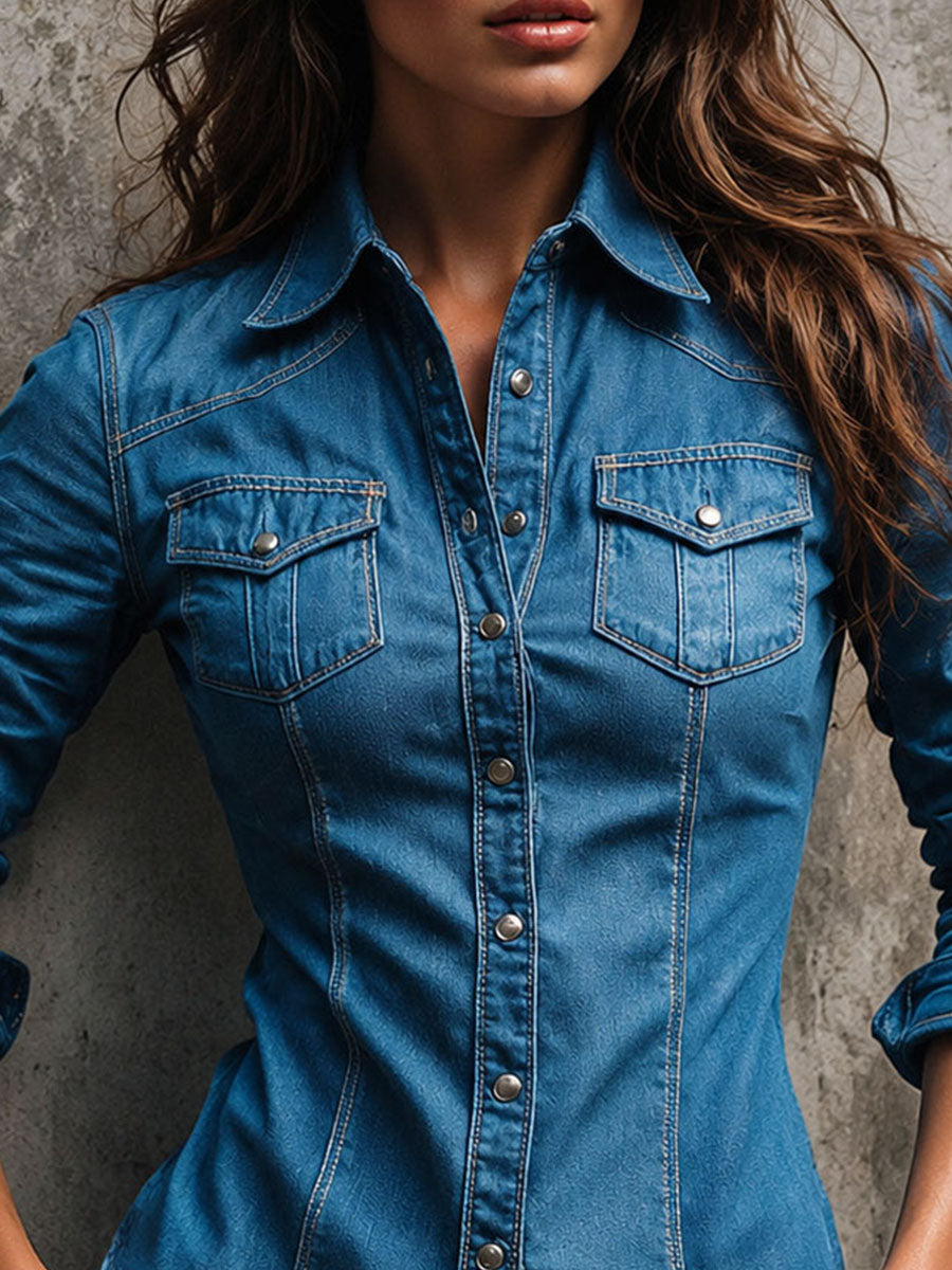 Shirt with denim – Designer Aesthetic