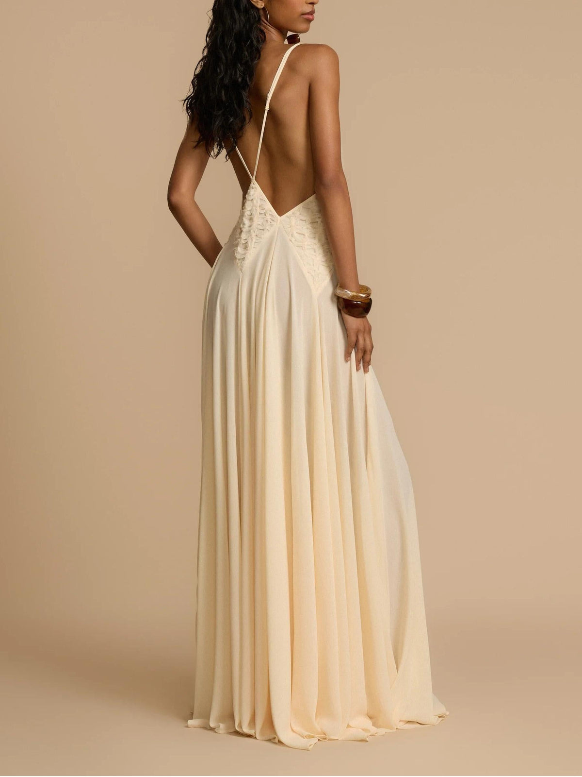 Lavinia Plunging V Maxi Dress