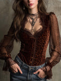 Chic Top in velvet, Designer Aesthetic