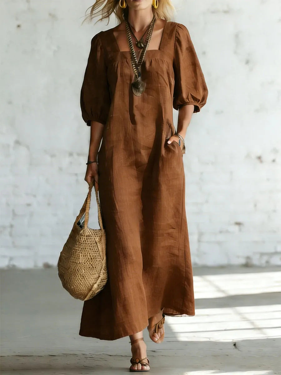 Dress with linen – Designer Aesthetic