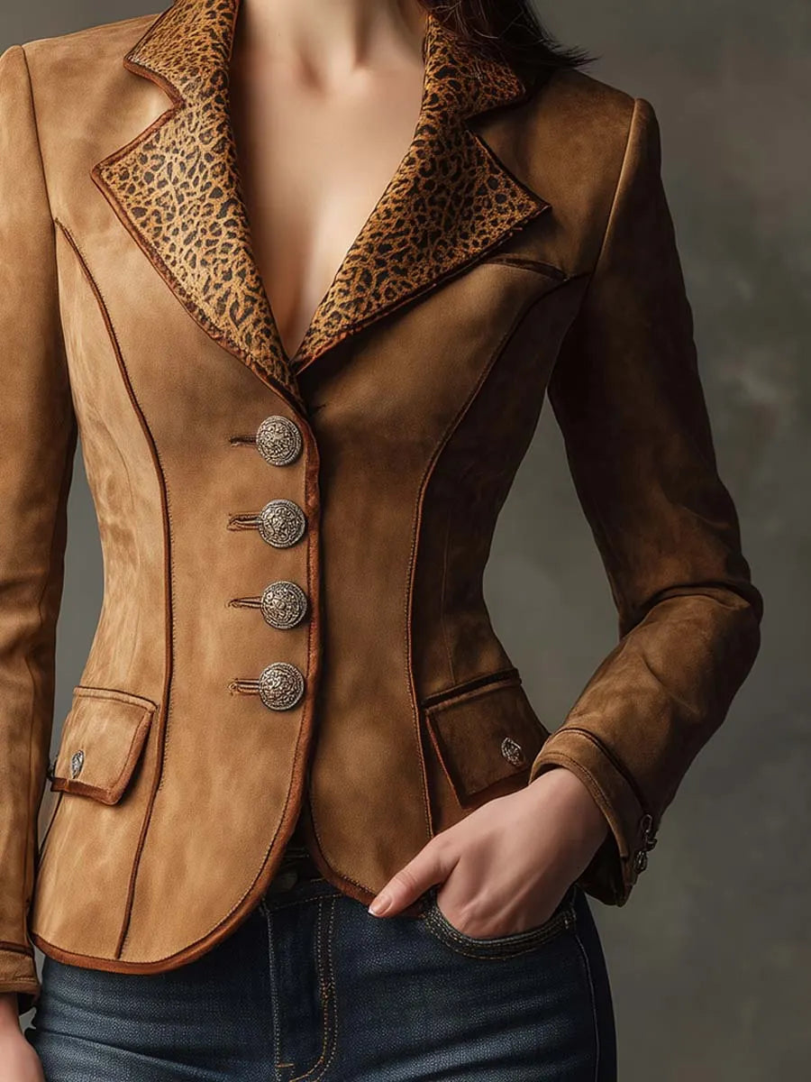 Retro Blazer in suede, Affordable Luxury