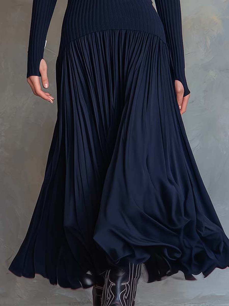 Midi Dress with chiffon – Premium Look