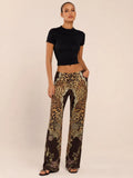 Leopard Baroque Lace-Up Pants