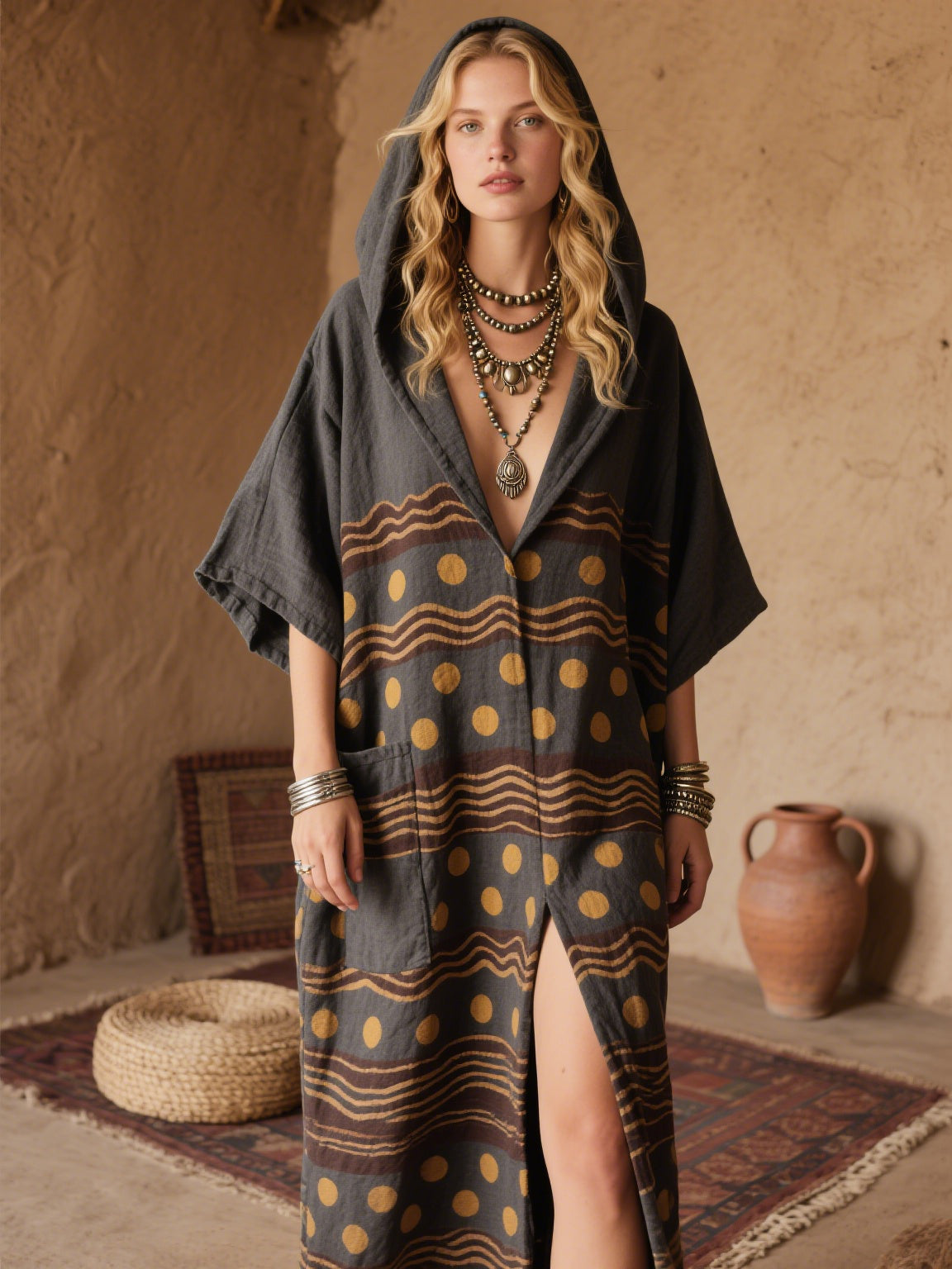 Dress with linen – Premium Look
