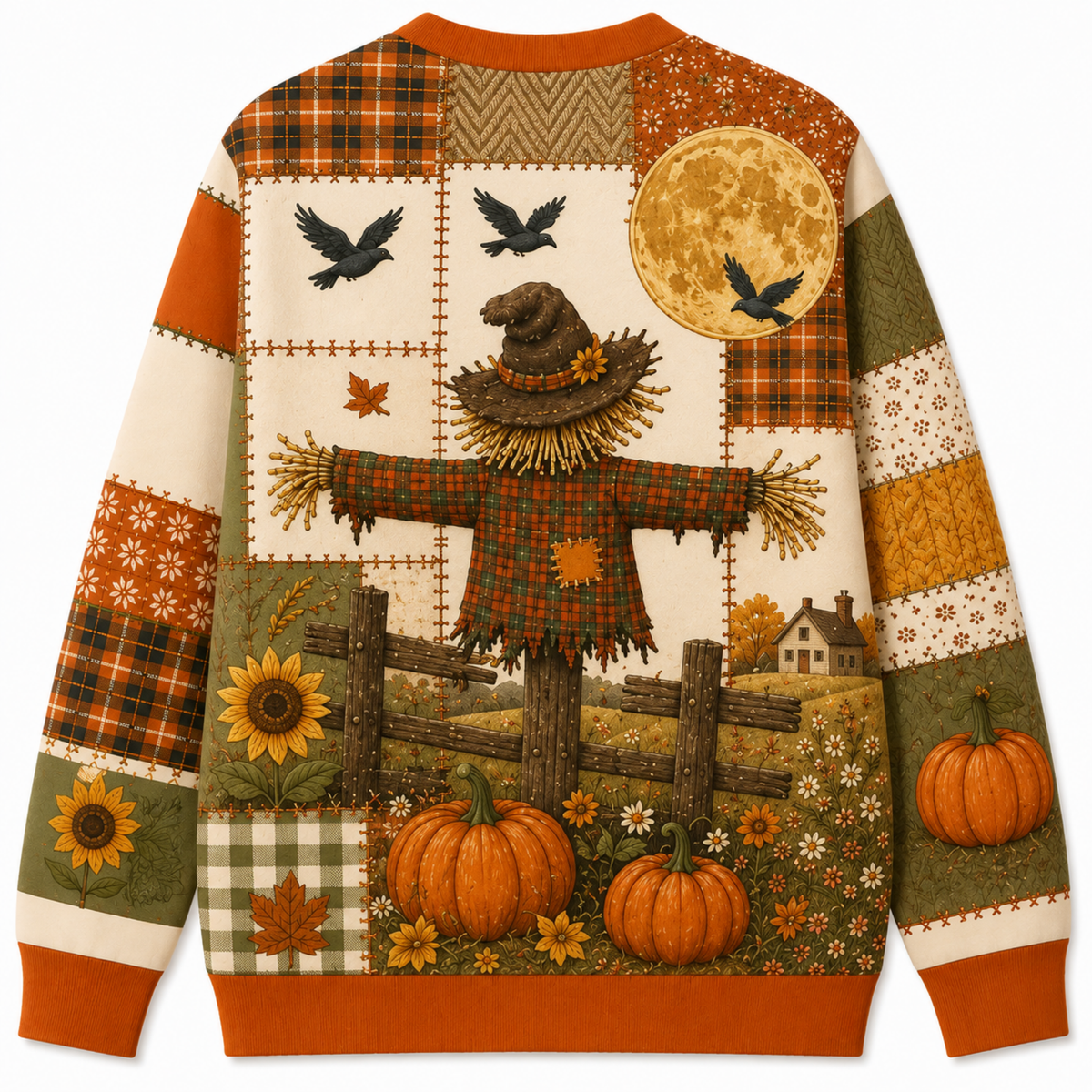 Chaotic Club Pumpkin Patchwork Halloween Cardigan