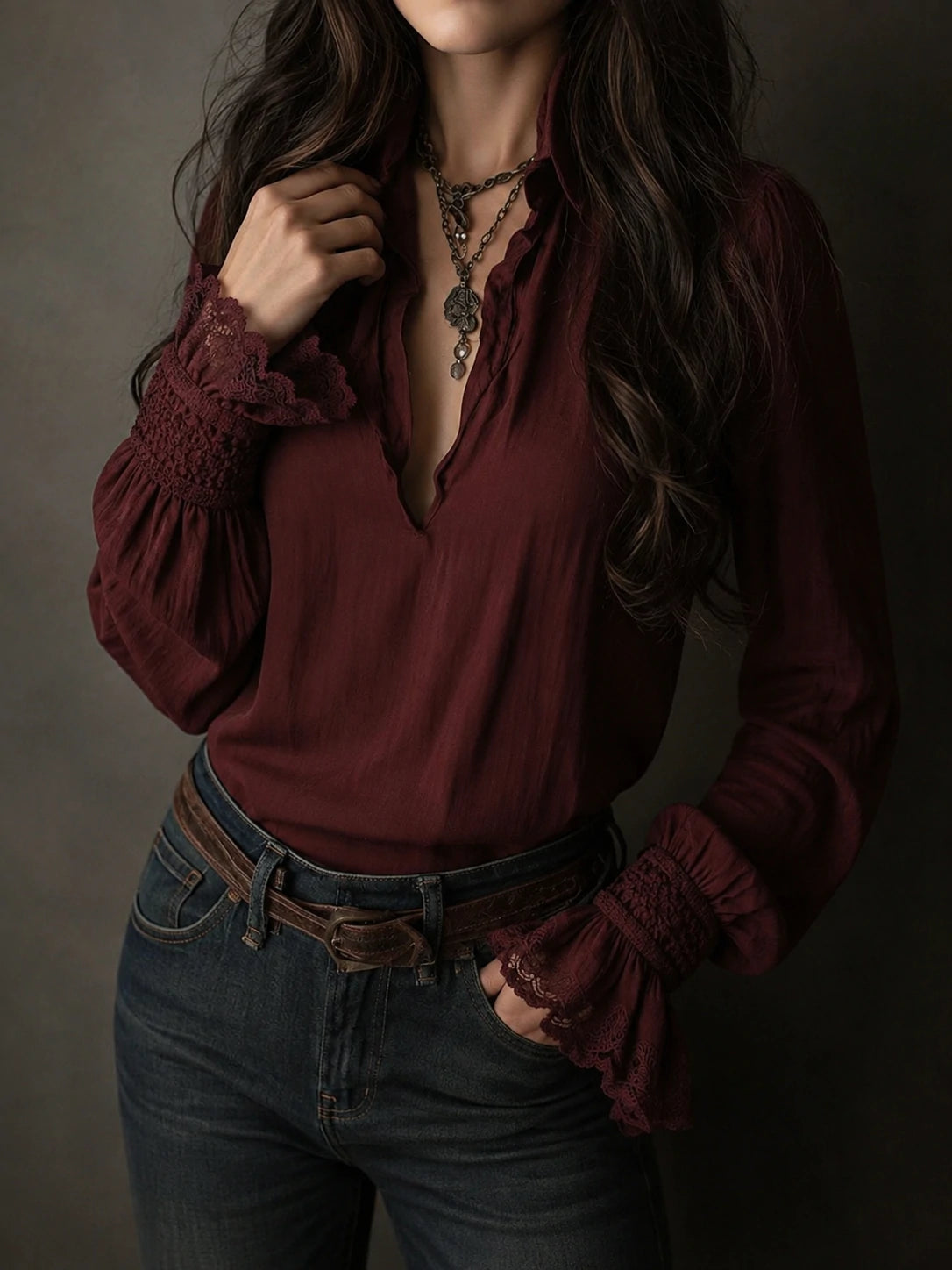 Boho Blouse in lace, Unbeatable Price
