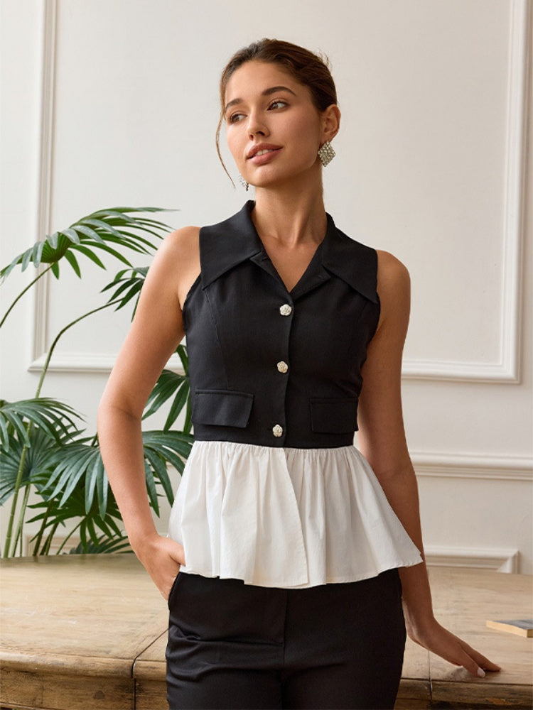 Designer Peplum Statement Top