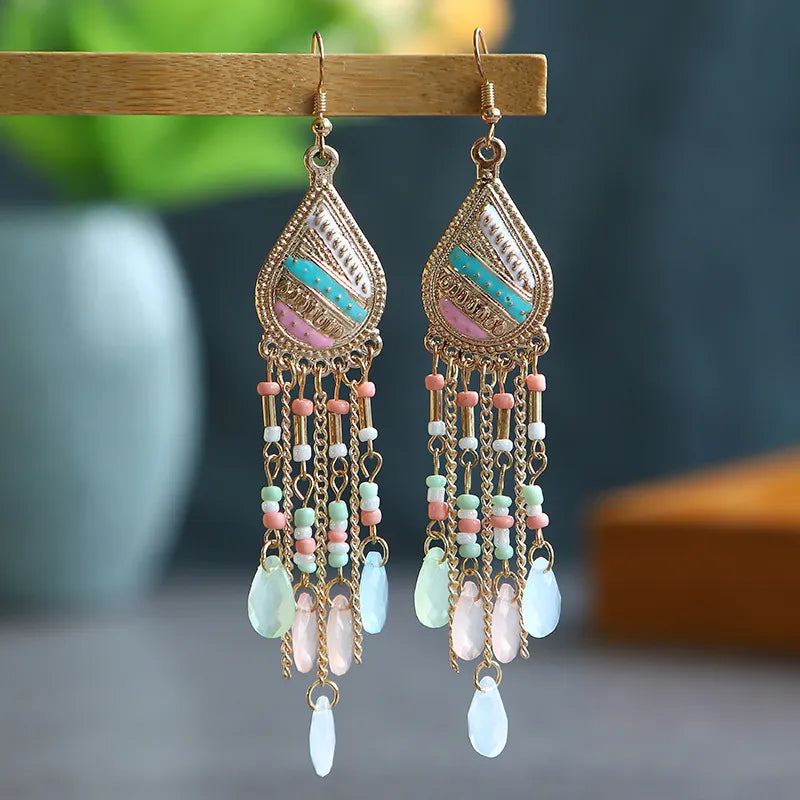 Bohemian Holiday Beaded Earrings