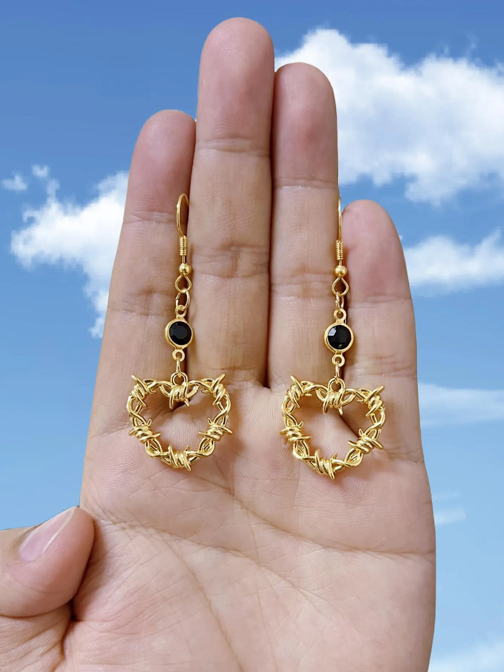 Gothic Heart-shaped Earrings