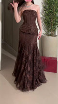 chocolate-brown-lace-corset-gown-peplum-mermaid-maxi-dress