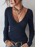 Retro Blouse in soft knit, Designer Aesthetic