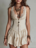 Chic Mini Dress in cotton, Designer Aesthetic