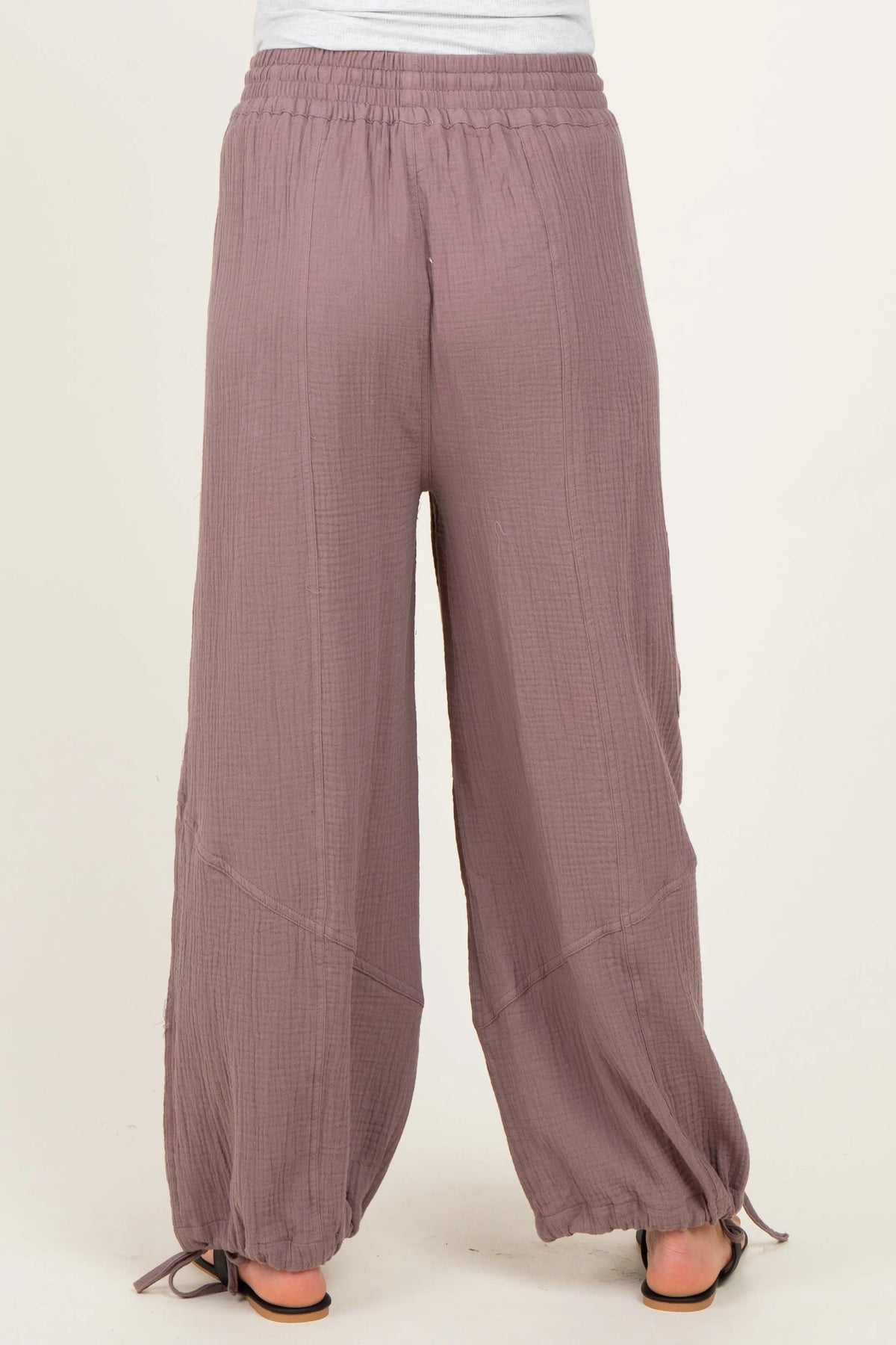 Mushroom Tie Hem Maternity Pants