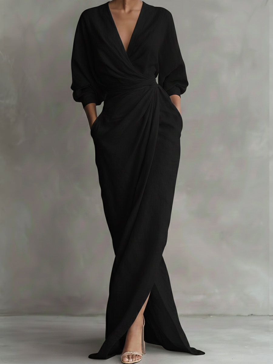 Chic Dress in linen, Designer Aesthetic