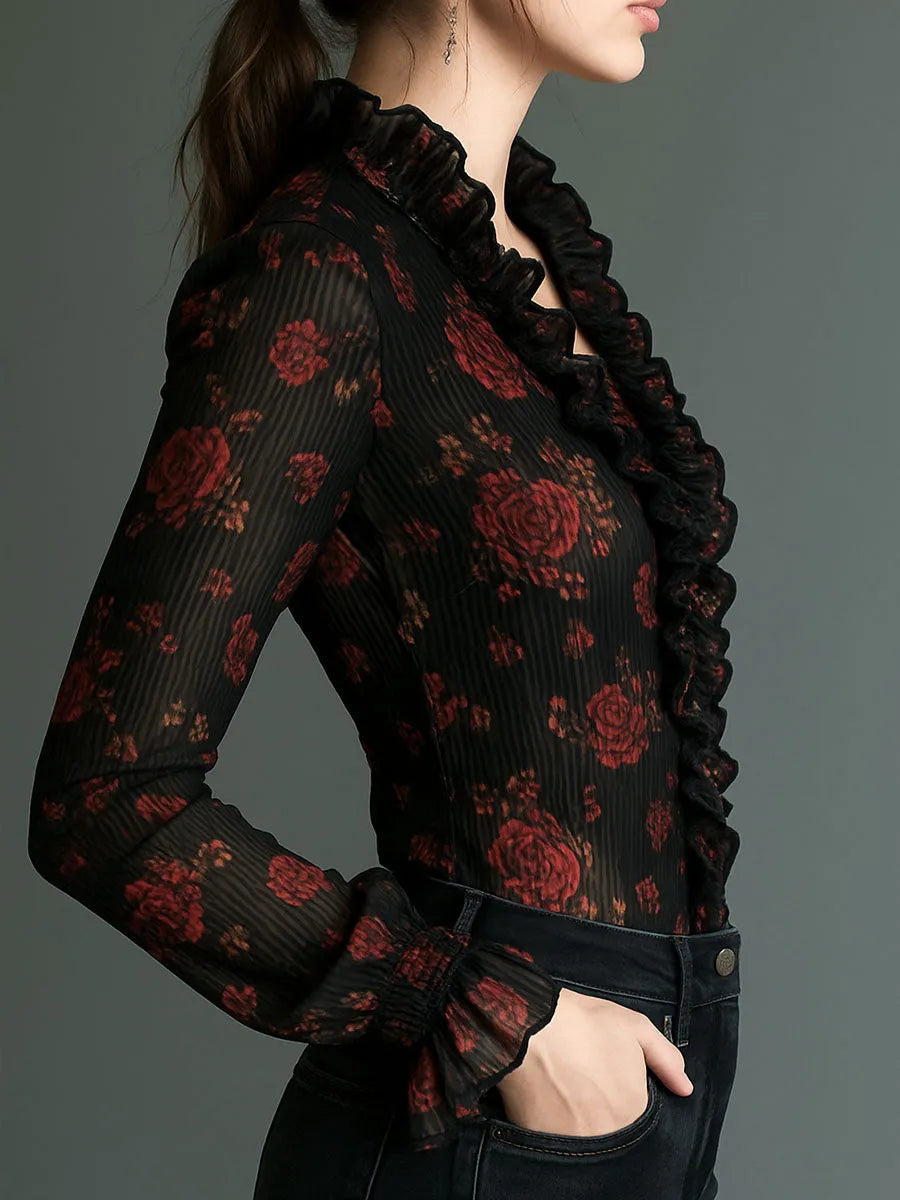 Romantic Blouse in soft, Premium Look