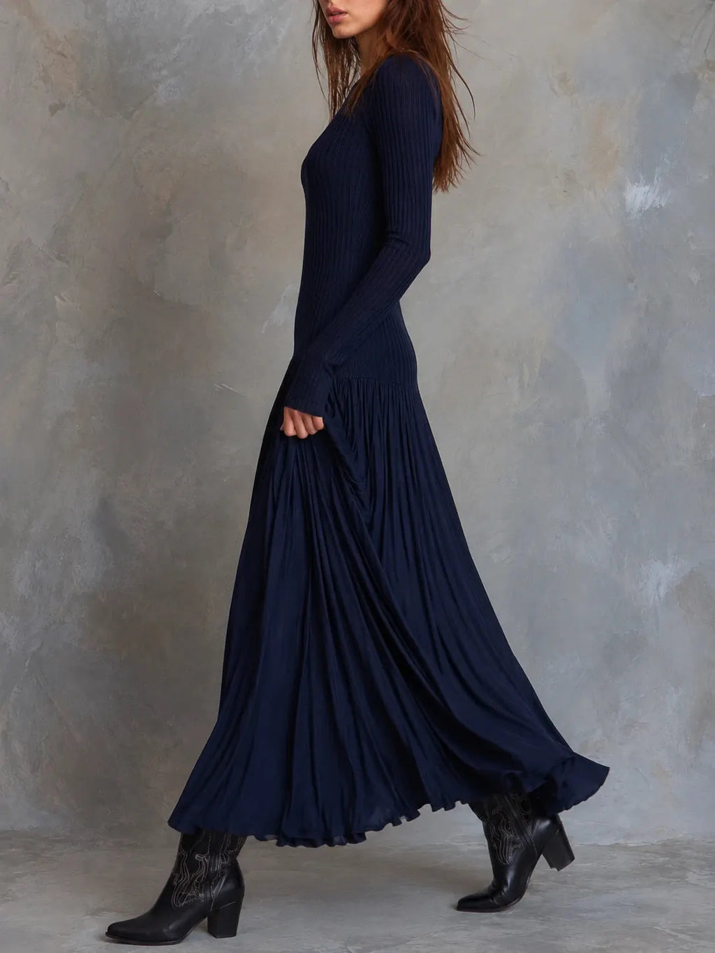 Midi Dress with chiffon – Premium Look