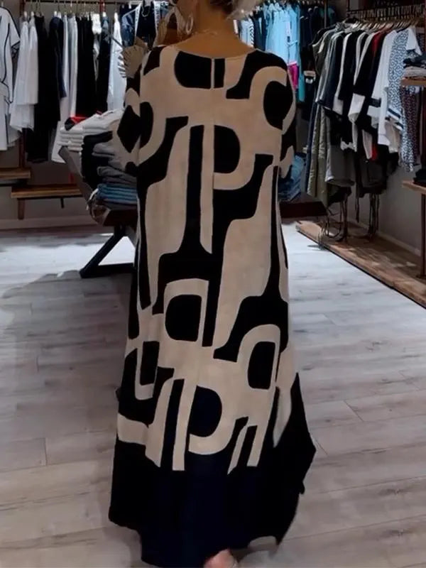 Women's Casual Round Neck Loose Dress