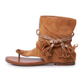 Cowboy Carter Outfits Women's Vintage Country Boho Tassel Ankle Wrap Sandals