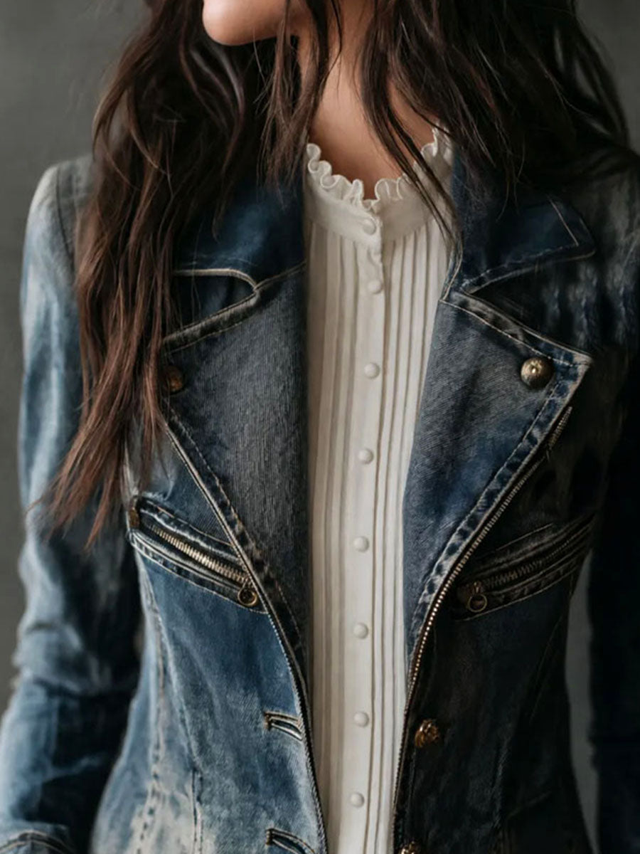 Vintage Jacket in denim, Premium Look
