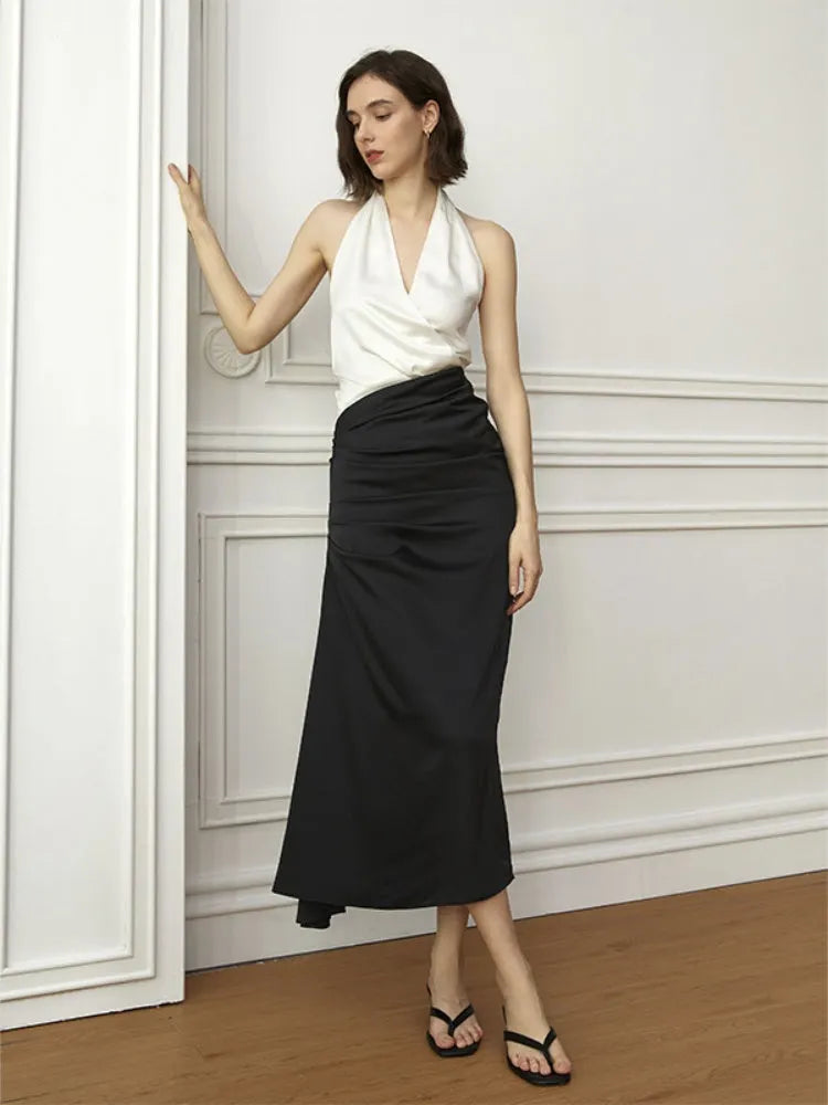 Parisian Style V-neck Halter Top