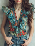 Vintage Blouse in chiffon, Premium Look