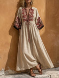 Bohemian Dress in linen, Premium Look