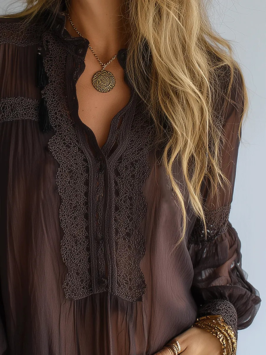 Bohemian Blouse in lace, Smart Price