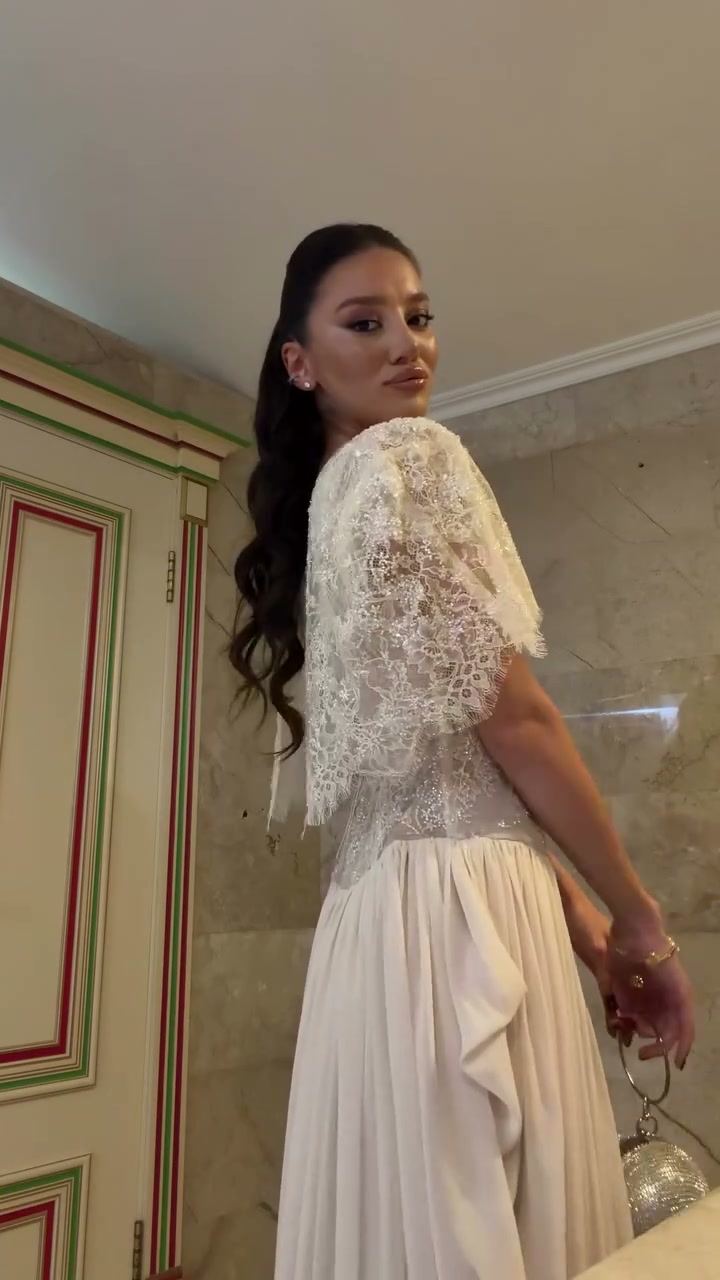 ivory-lace-peplum-midi-dress-short-sleeve-pleated-skirt-dress