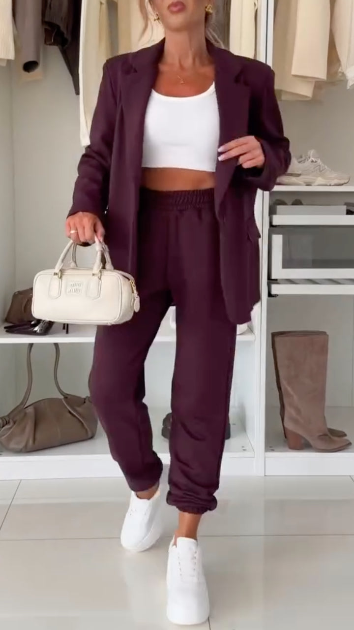 Blazer And Jogger Pants Two‐Piece Set