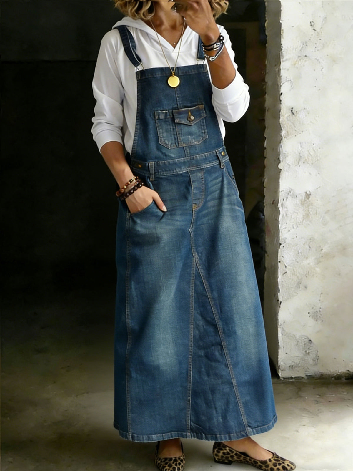 Women's Casual Strap Denim Dress