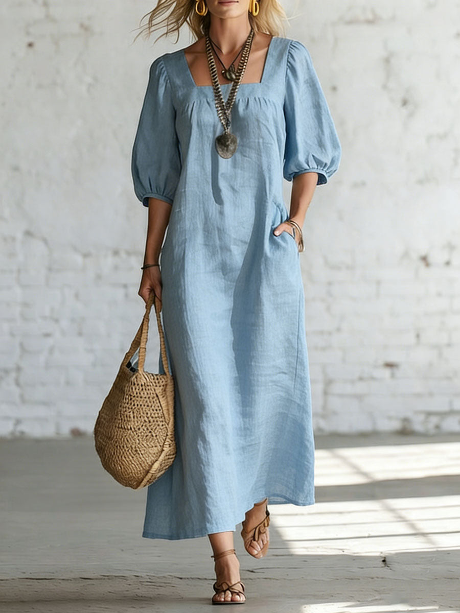 Dress with linen – Designer Aesthetic