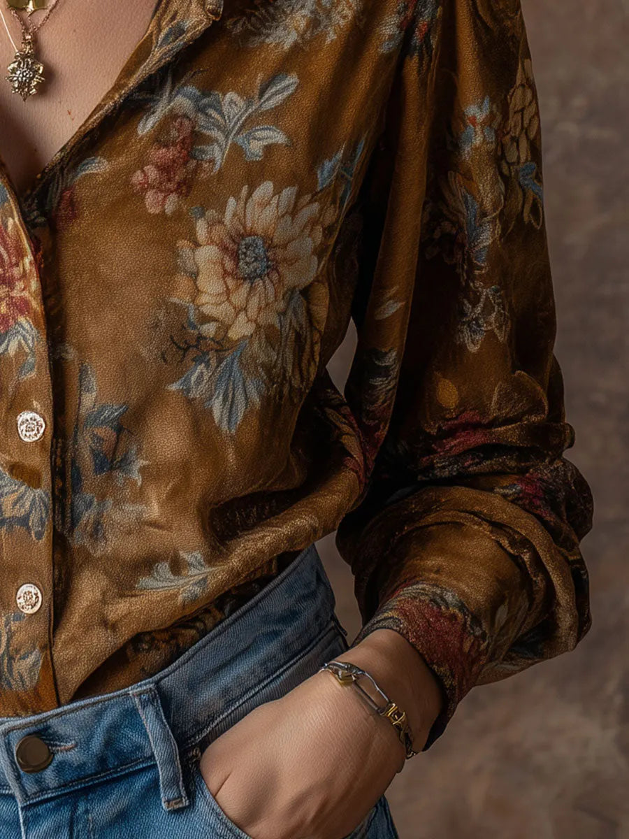 Vintage Blouse in suede, Affordable Luxury