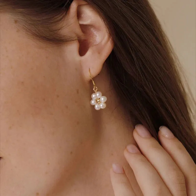 Pearl Flower Earrings